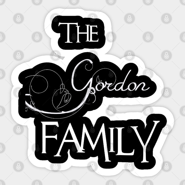 The Gordon Family ,Gordon NAME Sticker by smikeequinox